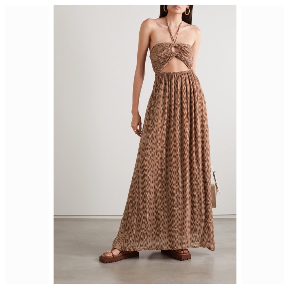 FAITHFULL THE BRAND La Costa Maxi Dress in Vadella Print Cocoa